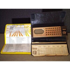 Vintage 1979 Mattel Electronics Horse Race Analyzer Handheld Game Working w/Case